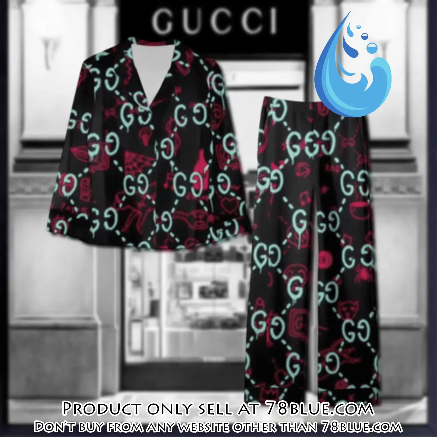 Trending luxury gc satin pajama set pjs1065 78b2034804